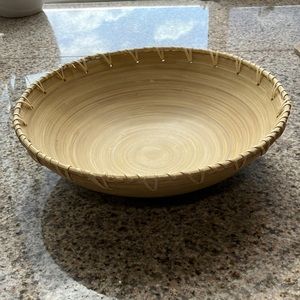 Cane bamboo bowl fruits or decoration